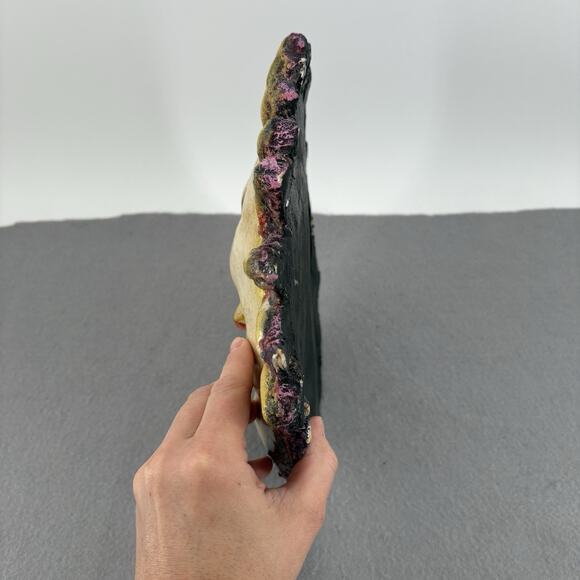 Vtg 90s Hanging Wall Art Celestial Wizard Witch 2 Faced Sun Planet Star - Picture 10 of 12